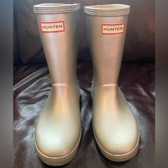 Hunter Silver Rain Boots - Picture 1 of 9